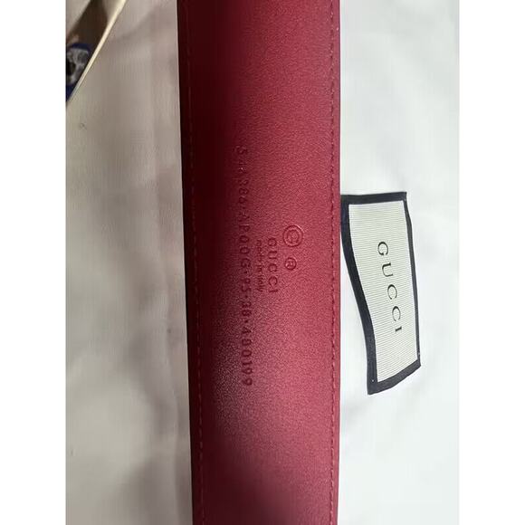 100% Authentic New Gucci Leather Belt Size 95 Red